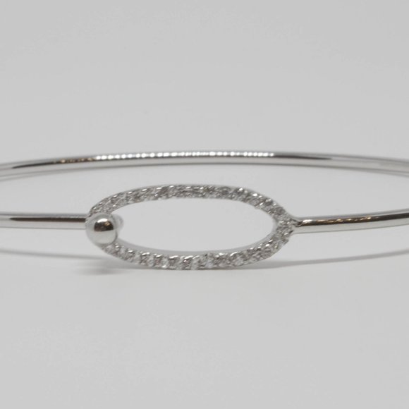 Bracelet with Hook Closure with CZ Charm - Picture 4 of 6